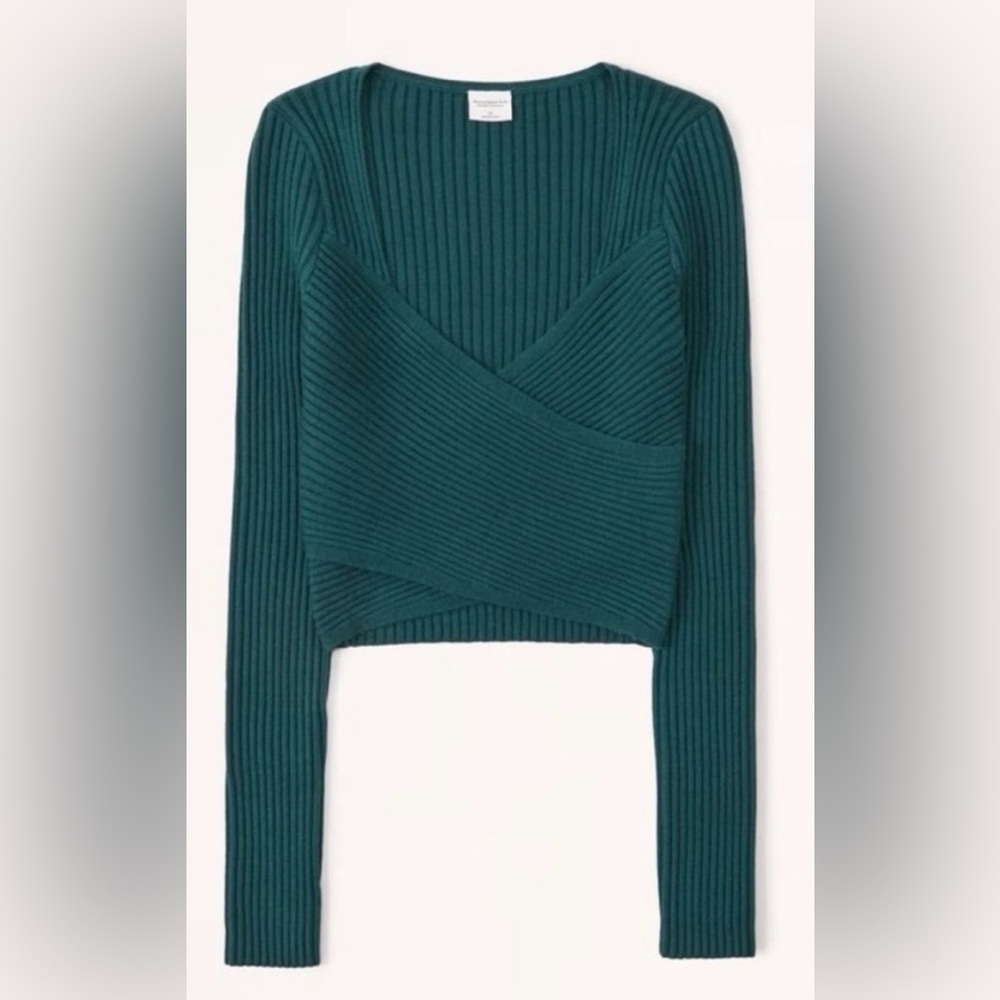 Abercrombie Long-Sleeve Sweater Wrap Top